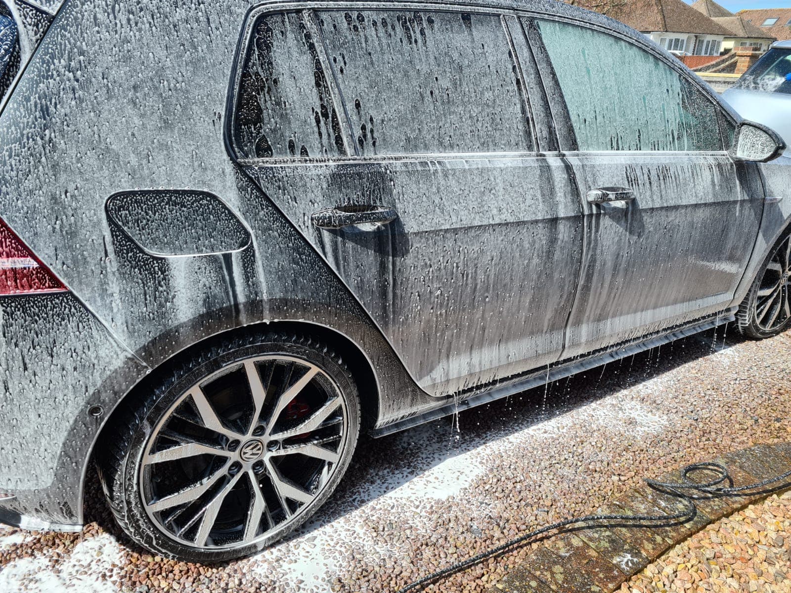 Car detailing in progress